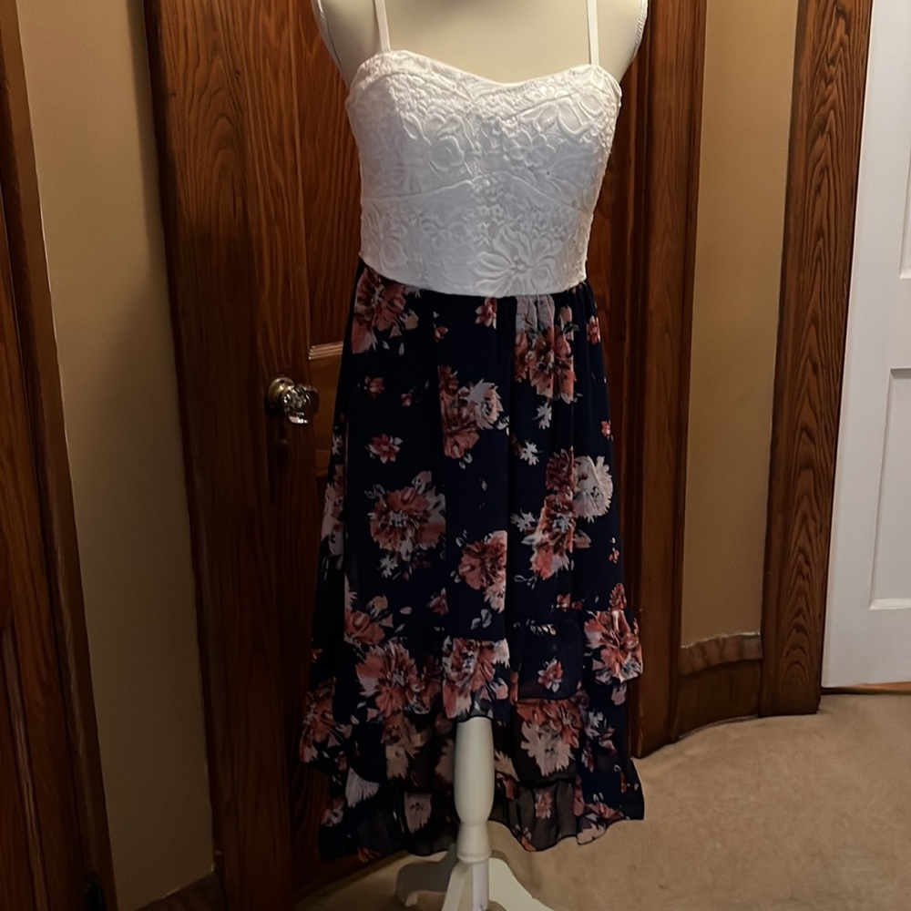 Juniors XL Hi-Low Spaghetti Strap Dress